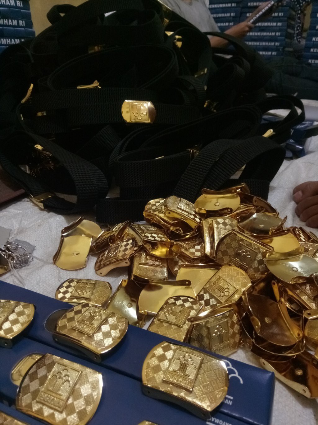 Ikat Pinggang Logo Kemenkumham Bahan Baku Plat Kuningan